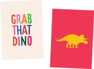 White and pink cards